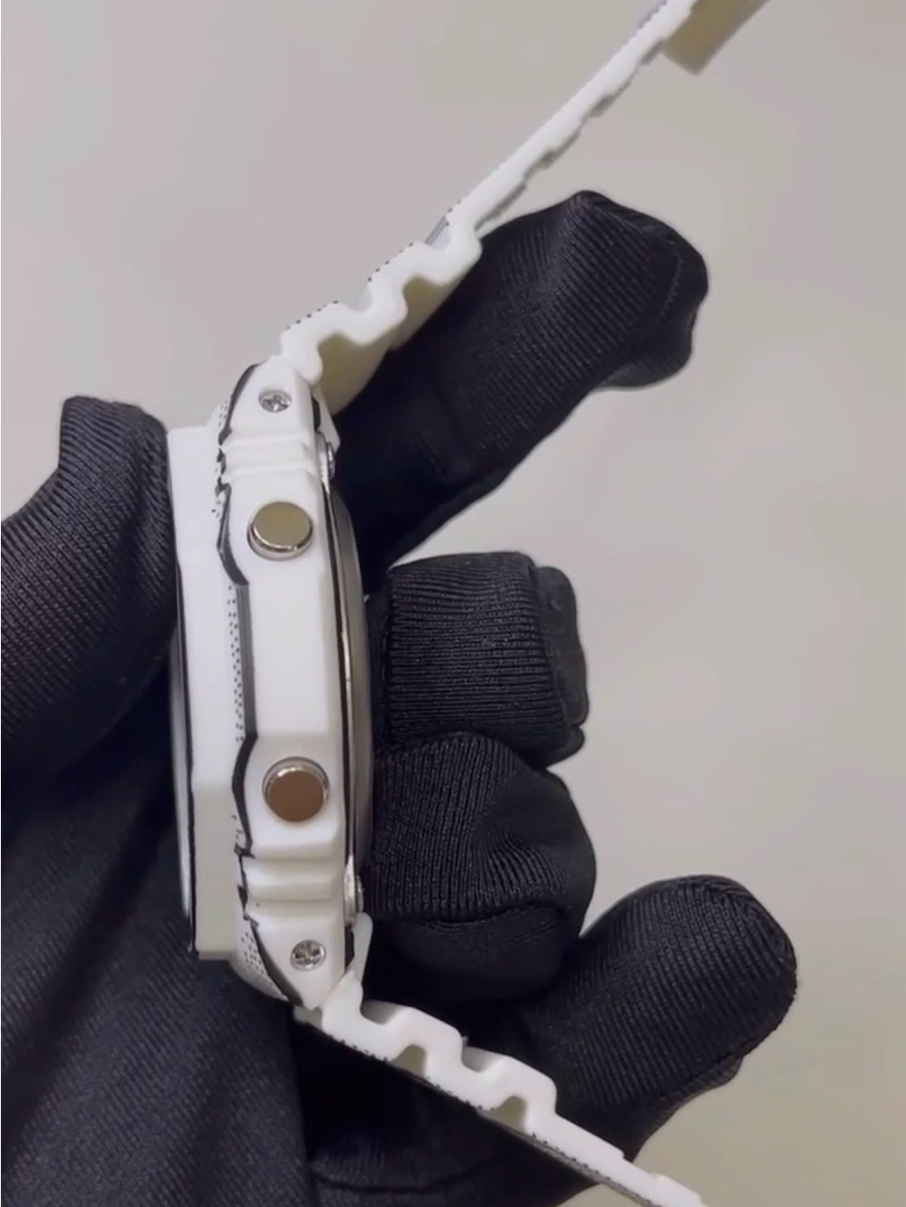 G-Shock White and Black Sport Watch with Yellow Hand - Picture 2 of 4